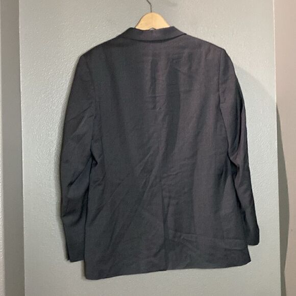 Banana Republic Modern Blazer Jacket Mens 40R Dark Gray Three Button 100% Wool - Picture 10 of 12